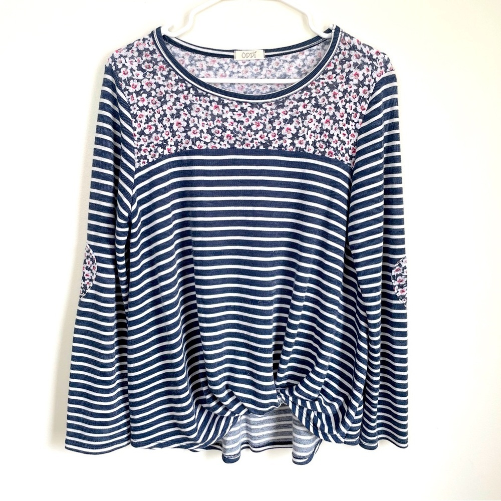 ODDY stripped blue and white long sleeve top
